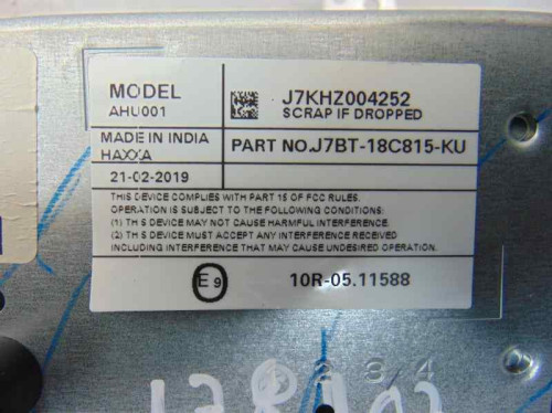  SISTEMA AUDIO / RADIO CD FORD KA+ (CDU) 